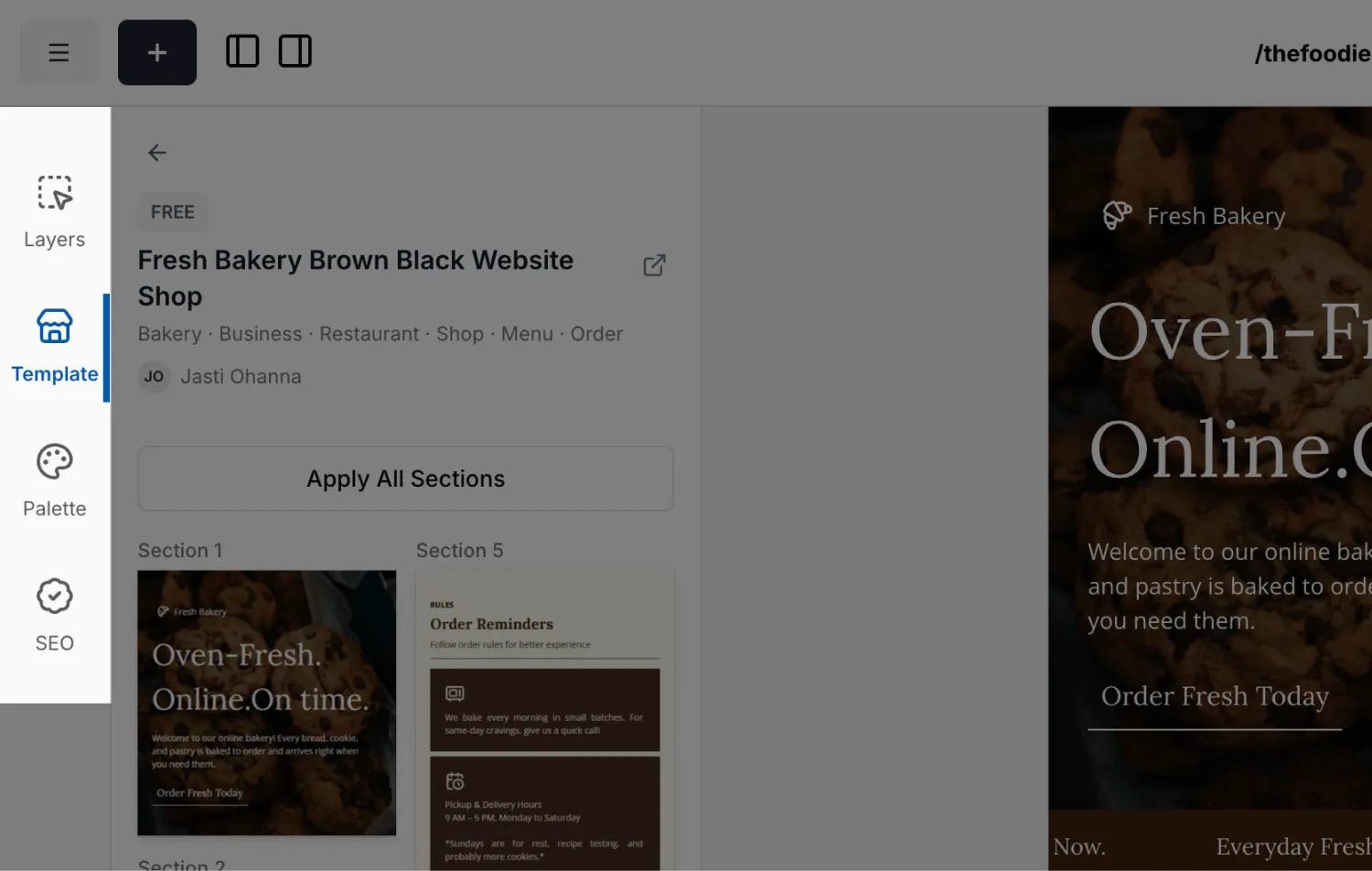 The Feature Rail tabs in the editor