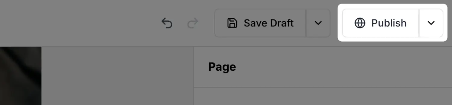 Publishing the page